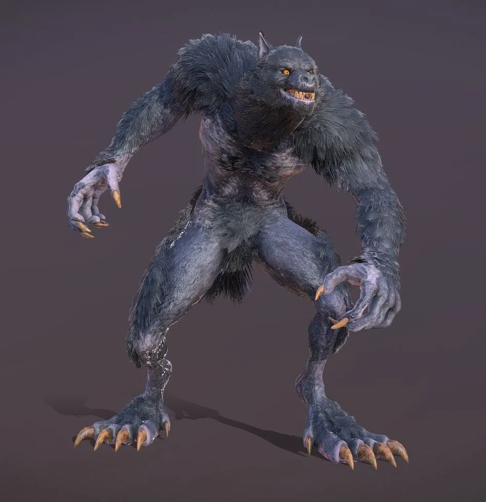 PBR Game 3D Models – Baruk The Werewolf