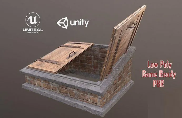 PBR Game 3D Models – Basement Entrance