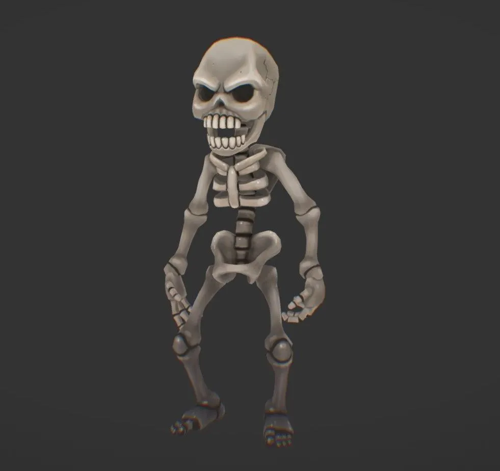 PBR Game 3D Models – Basic Toon Skeleton