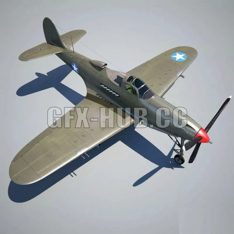 PBR Game 3D Models – Bell P-39 Airacobra