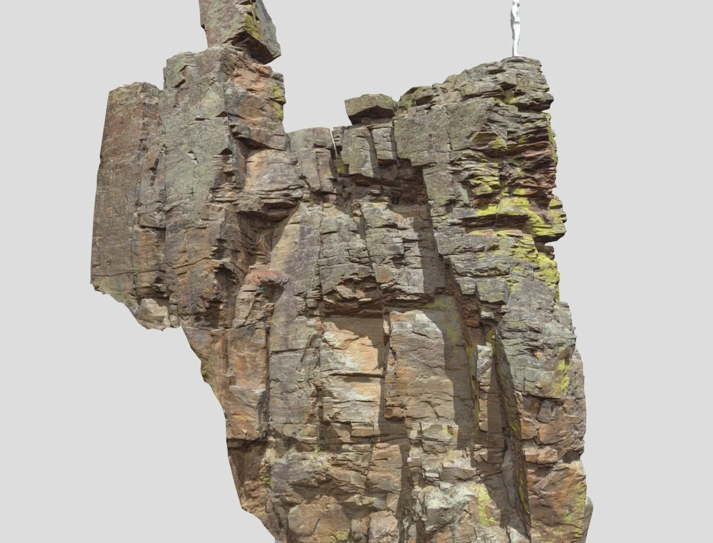 PBR Game 3D Models – Big Cliff Rock Pillar Scan