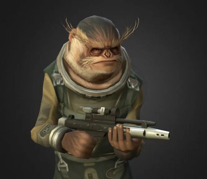 PBR Game 3D Models – Bistan Star Wars Galaxy Of Heroes