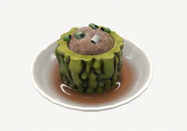 PBR Game 3D Models – Bitter gourd stuffed meat