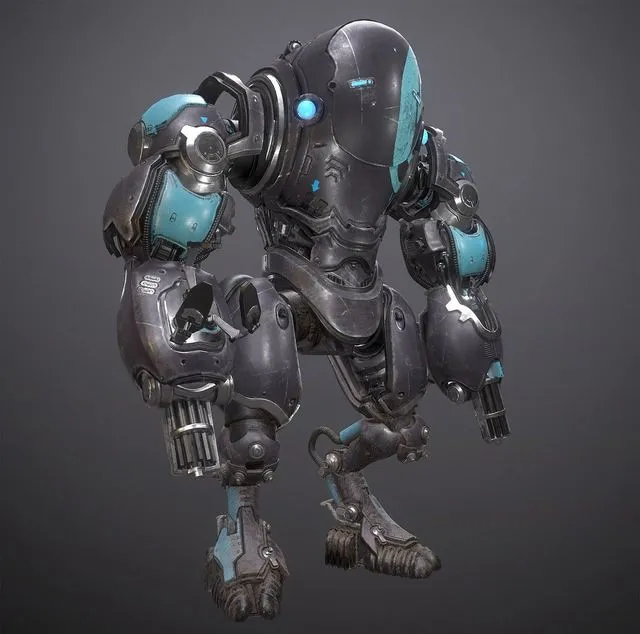 PBR Game 3D Models – Black Mech