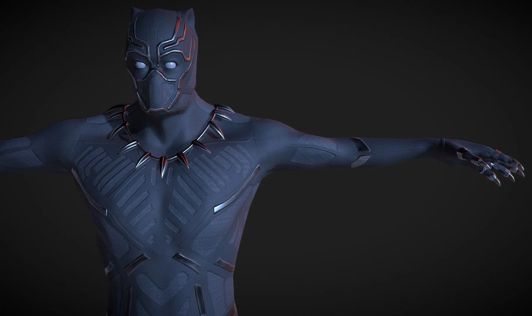 PBR Game 3D Models – Black Panther