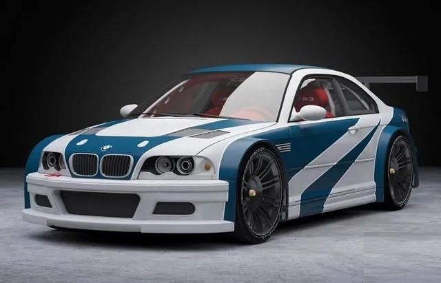 PBR Game 3D Models - BMW M3 GTR NFS Most Wanted Black Edition