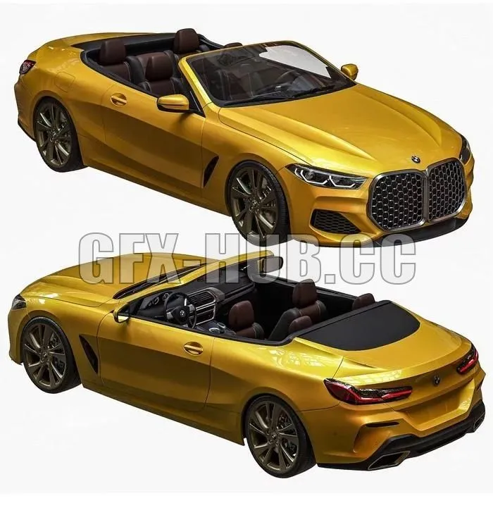 PBR Game 3D Models – BMW M4 Cabrio