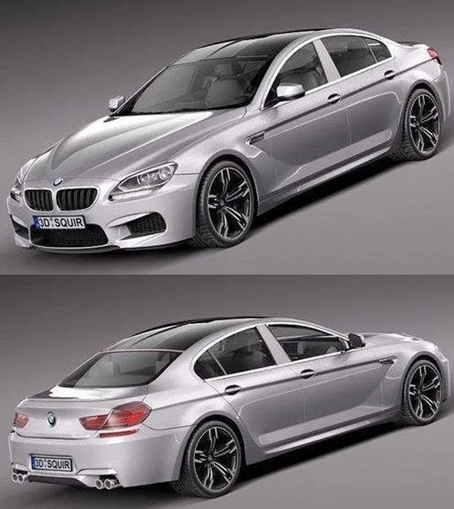 PBR Game 3D Models – BMW M6 Gran Coupe 2014