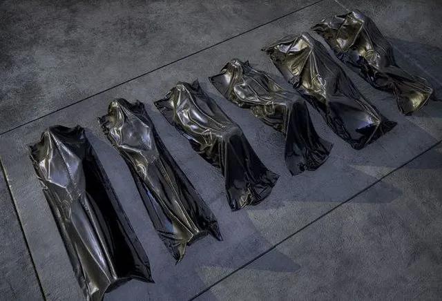 PBR Game 3D Models – Bodybags pile of cloth