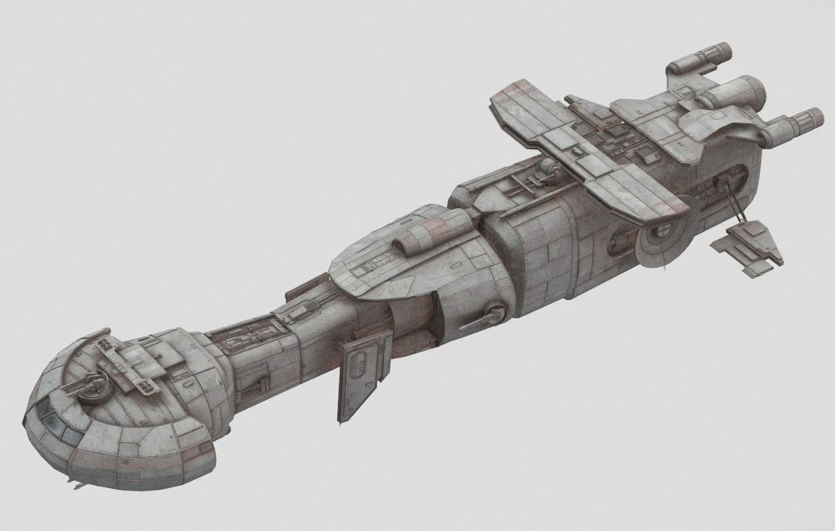 PBR Game 3D Models – Brahatok Class Gunship Star Wars