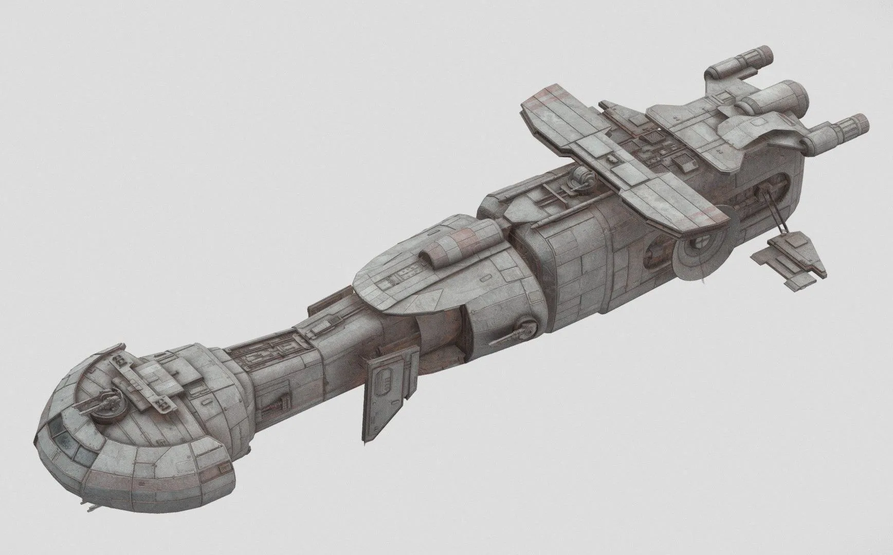 PBR Game 3D Models – Brahatok Class Gunship Star Wars