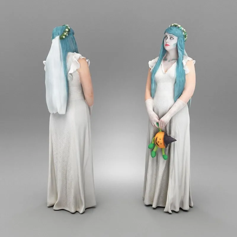 PBR Game 3D Models – Bride Halloween costume 366