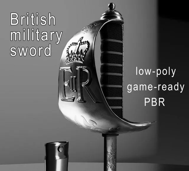 PBR Game 3D Models – British military sword