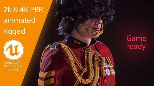 PBR Game 3D Models – British queens guard