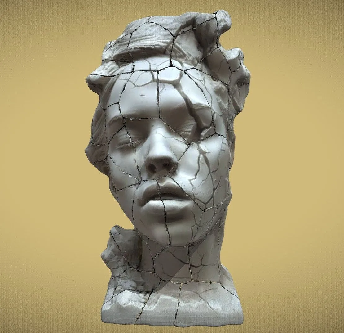 PBR Game 3D Models – Broken Sculpture