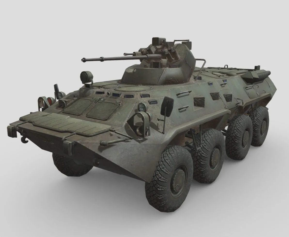 PBR Game 3D Models – Btr 80A