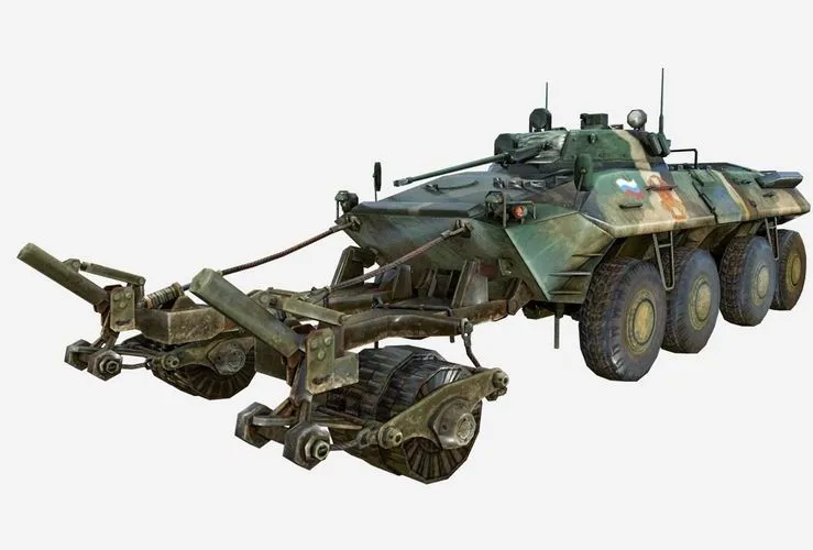 PBR Game 3D Models – BTR-90 Trall Russian APC Free