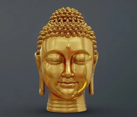 PBR Game 3D Models – Buddha Head Smooth