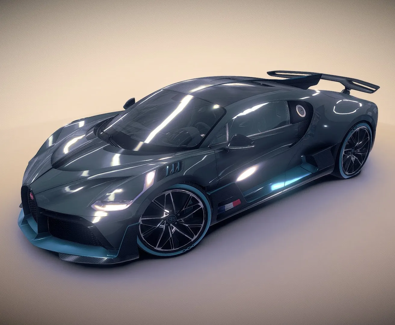 PBR Game 3D Models – Bugatti Divo 2019