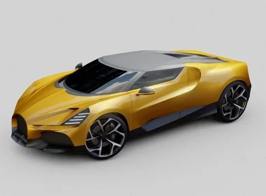 PBR Game 3D Models – Bugatti W16 Mistral