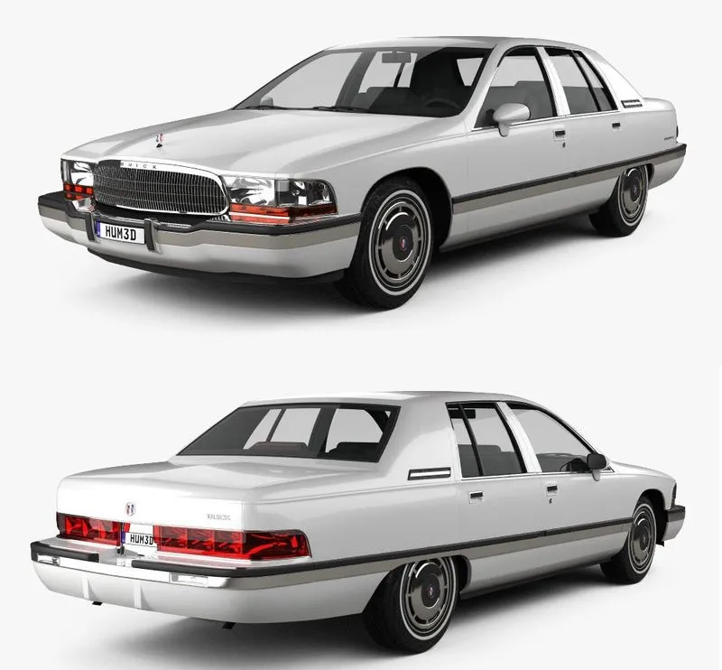 PBR Game 3D Models – Buick Roadmaster sedan 1991
