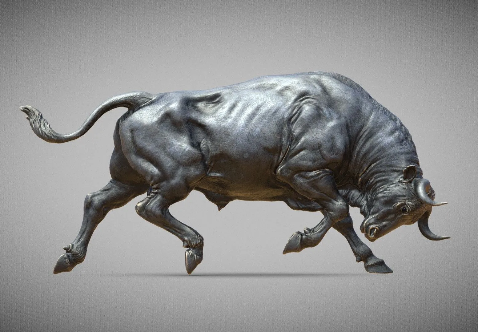 PBR Game 3D Models – Bull 3D Sculpting
