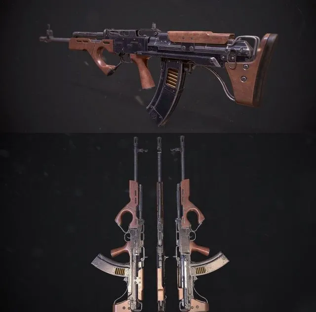 PBR Game 3D Models – Bull Dog Gun