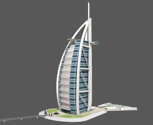 PBR Game 3D Models – Burj Al Arab   Dubai