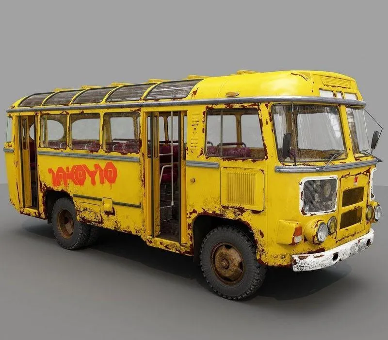PBR Game 3D Models – Bus PAZ – 672