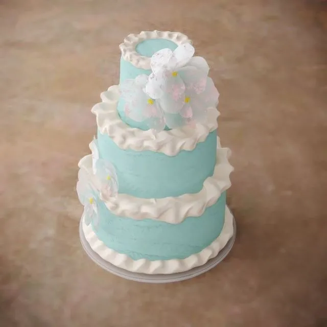 PBR Game 3D Models – Cake Rose Birch