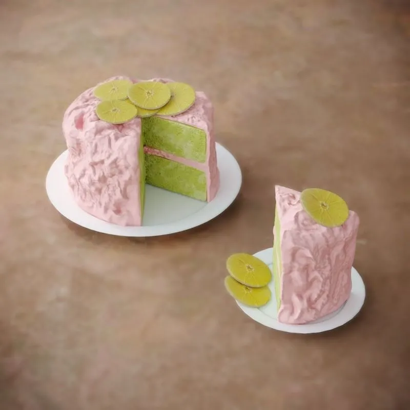 PBR Game 3D Models – Cake with Pink Glaze