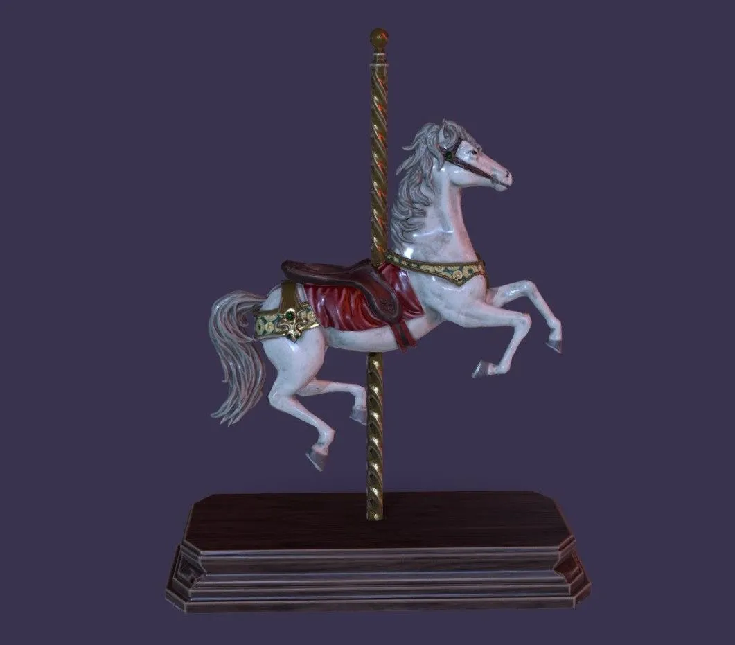 PBR Game 3D Models – Caorusel Horse