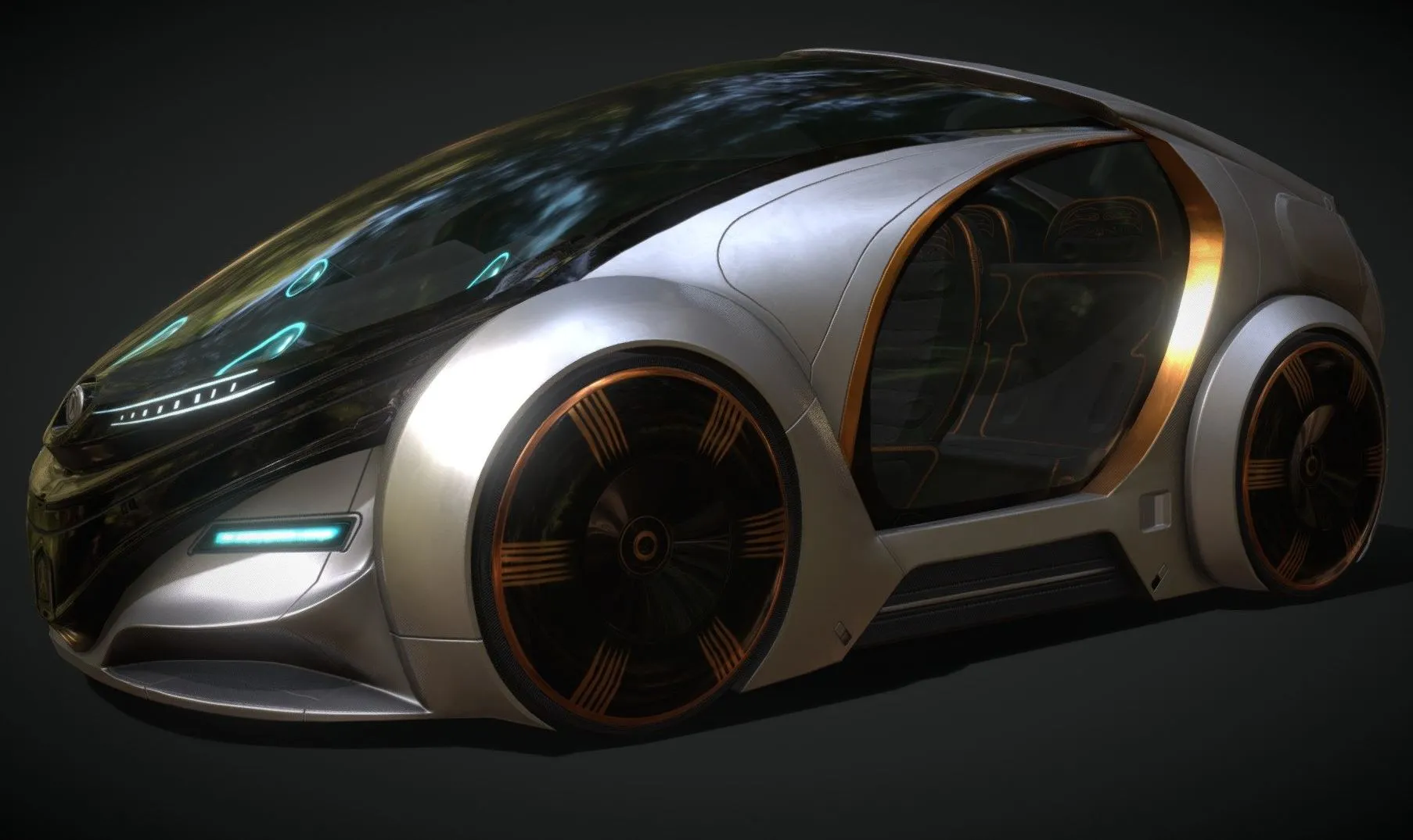 PBR Game 3D Models – Car 3 Scifi 3Dpro