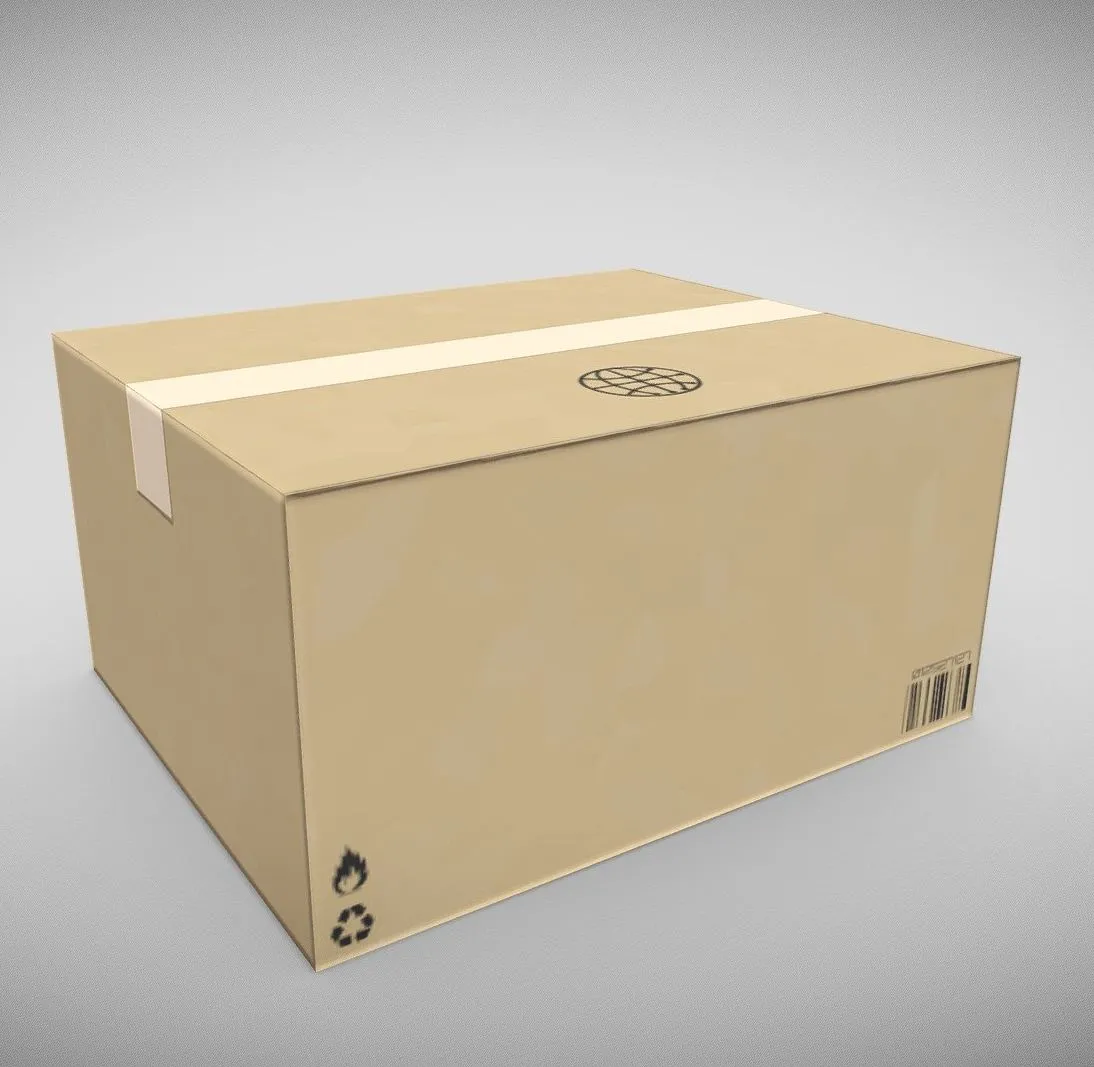 PBR Game 3D Models – Cardboard Box