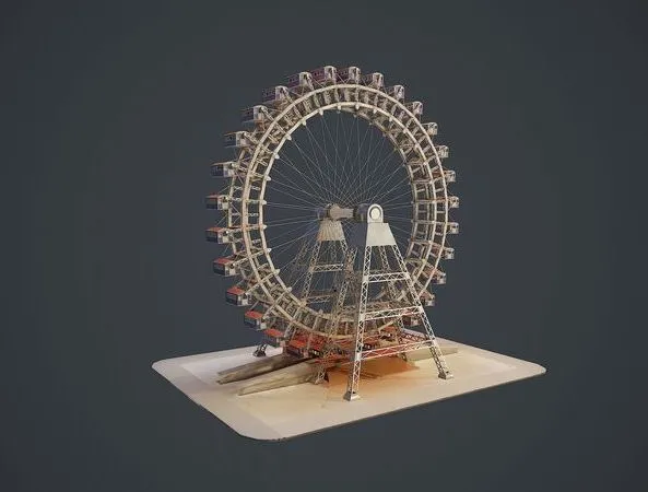 PBR Game 3D Models – Carousel Wheel Noria