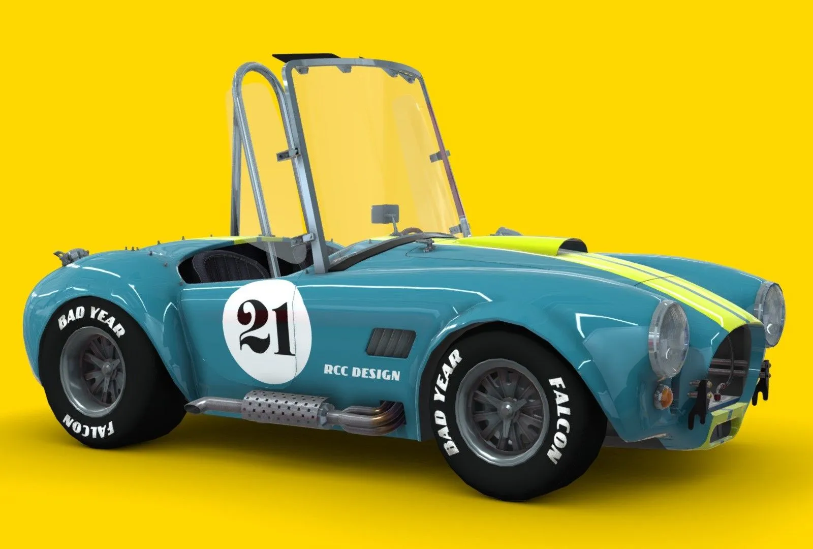 PBR Game 3D Models – Cartoon Car Kobra