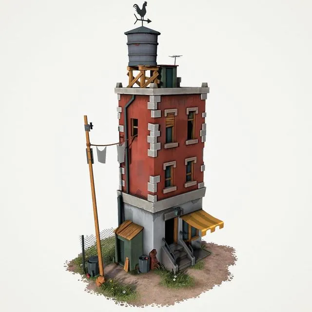PBR Game 3D Models – Cartoony Buiding v3