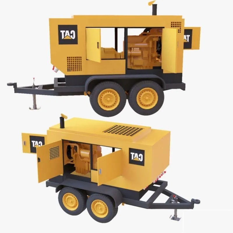 PBR Game 3D Models – Cat Diesel Electric Generator Low-poly