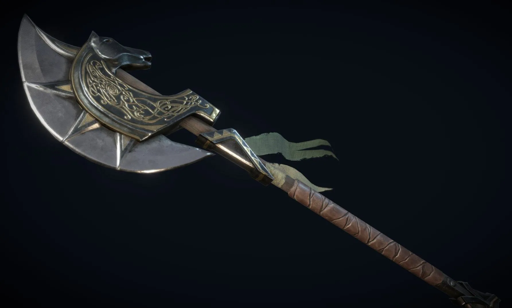 PBR Game 3D Models – Cavalry Axe