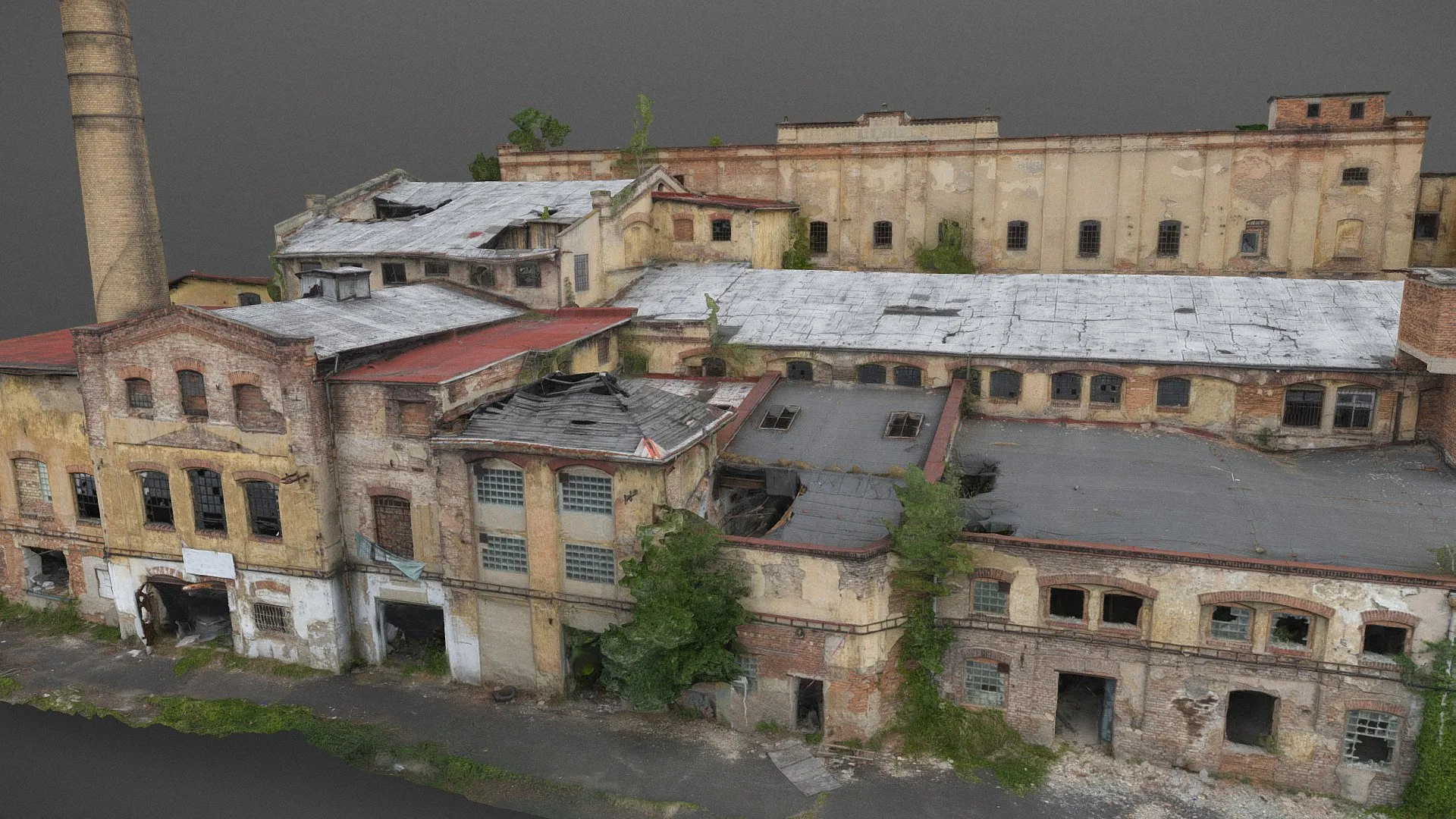 PBR Game 3D Models – Cellulose Factory Ruin