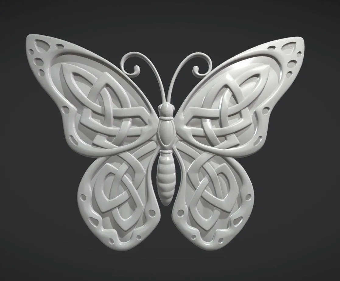 PBR Game 3D Models – Celtic Butterfly