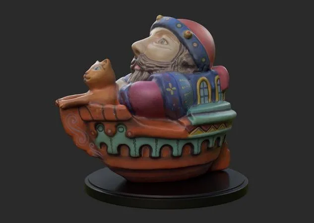 PBR Game 3D Models – Ceramic Boat
