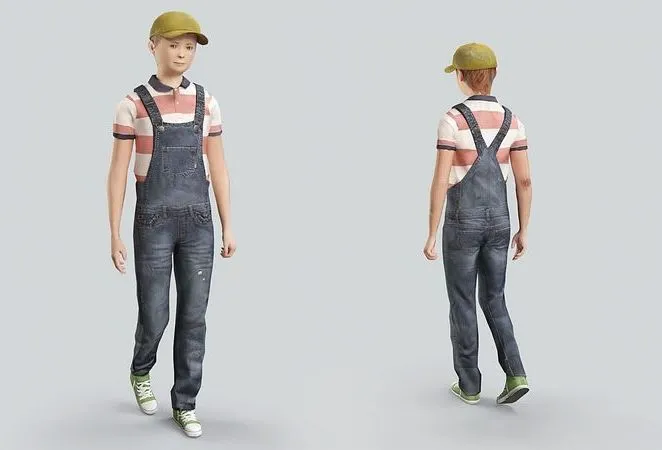 PBR Game 3D Models – Character Child – Sam