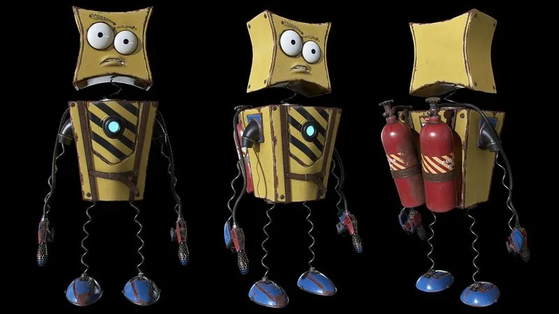 PBR Game 3D Models – Character Flamethrower