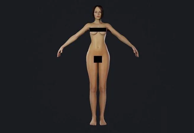 PBR Game 3D Models – Character – Hero Female Body Base Low-poly