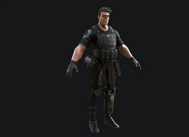 PBR Game 3D Models – Character soldier