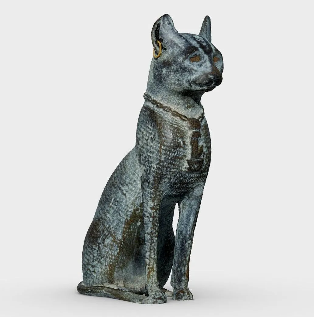 PBR Game 3D Models – Chatte Bastet Boucles Doreilles