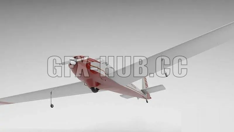 PBR Game 3D Models – check_more#gfx-hub.cc#Scheibe Falke SF-25 Aircraft