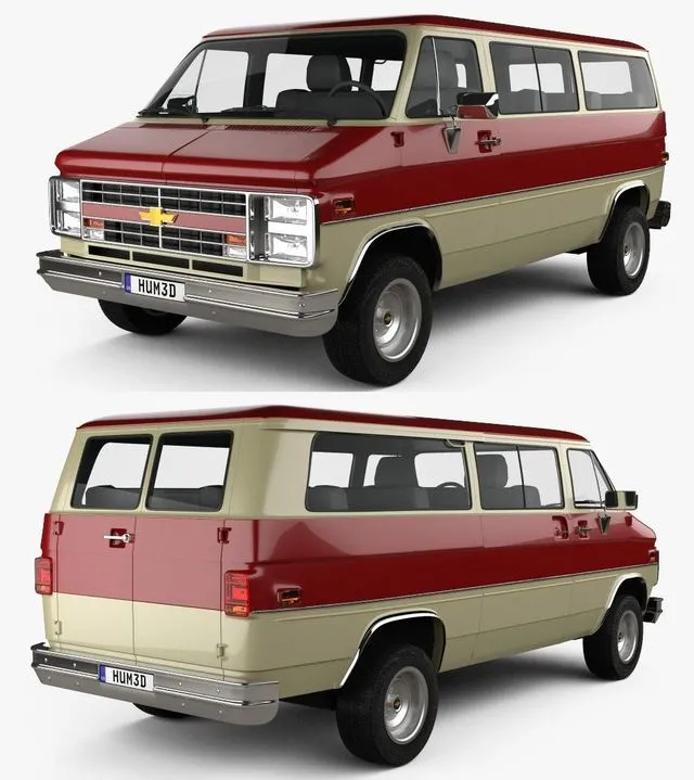 PBR Game 3D Models – Chevrolet Beauville 1988