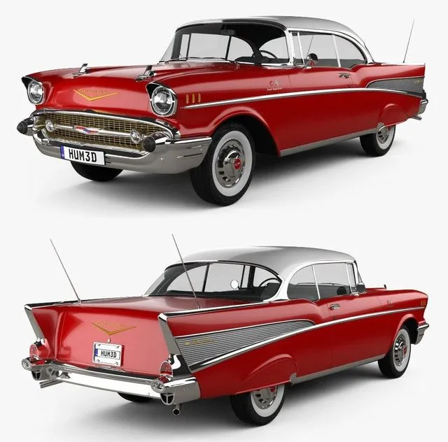 PBR Game 3D Models – Chevrolet Bel Air Sport Coupe 1957